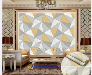 Wallpaper Triangular-Patterned