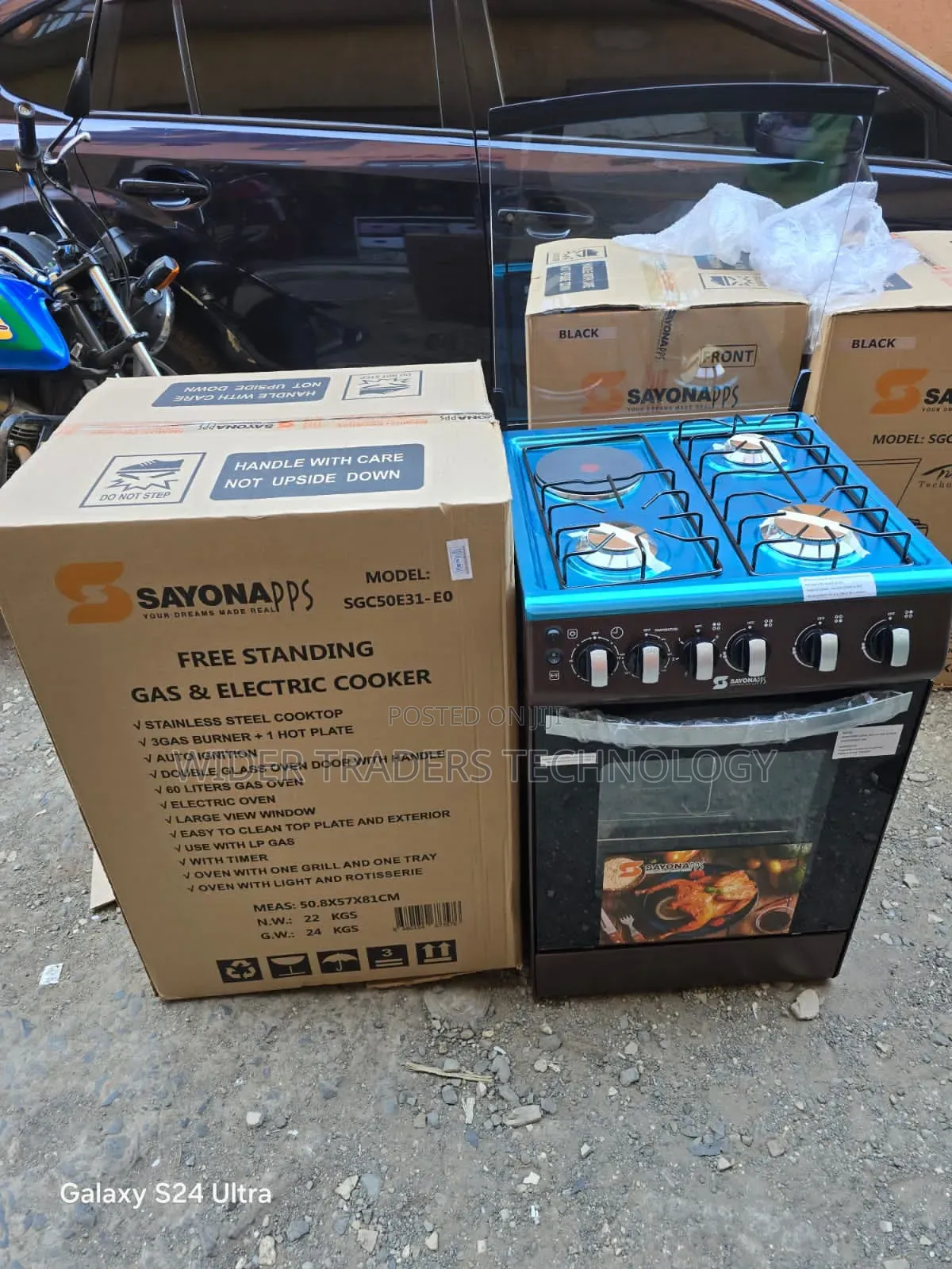 Sayona 3gas+1 Electric Plate Standing Cooker Electric Oven