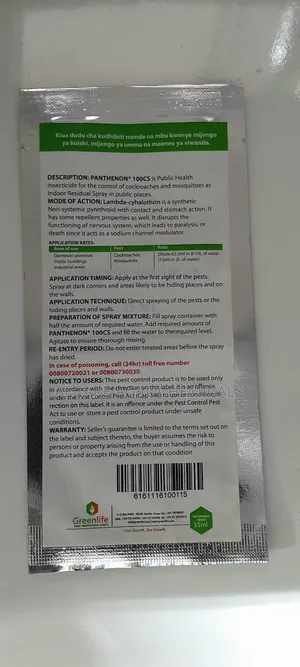 Panthenon 100cs Mosquitoe Insecticide 15ml