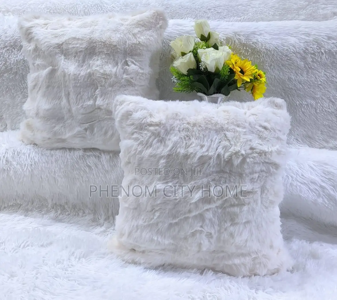Rabbit Fur Decorative Pillow Cases