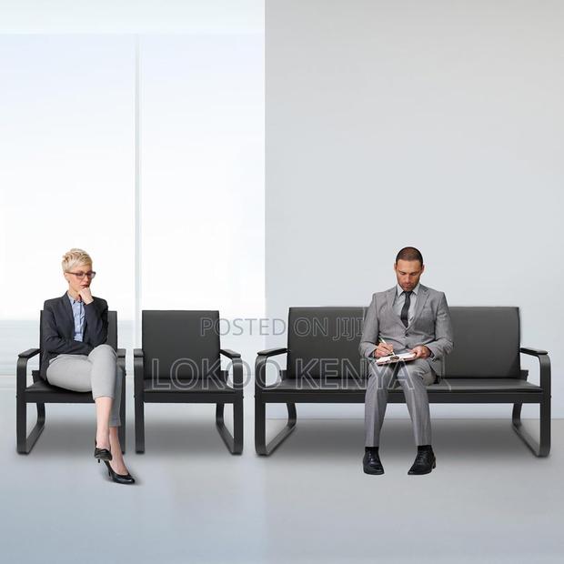 Office Sofa: 5-Seater Faux Leather Executive Office Sofa - thumbnail 3