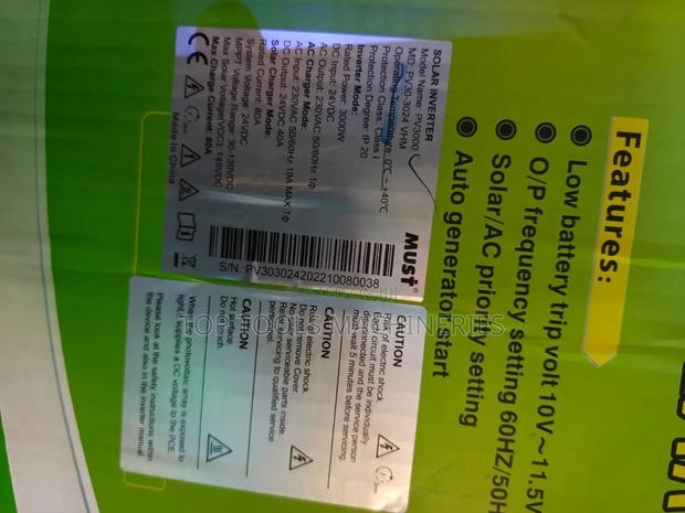 Must 3kva 24v Hybrid Inverter 80a Low Frequency - thumbnail 3