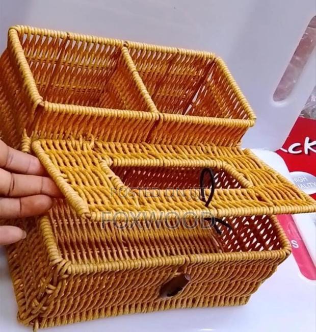 3 Slots Storage Organizer With Serviette Holder - thumbnail 3