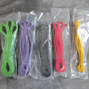 Set of 5 Resistance Bands With Handle With Door Anchors