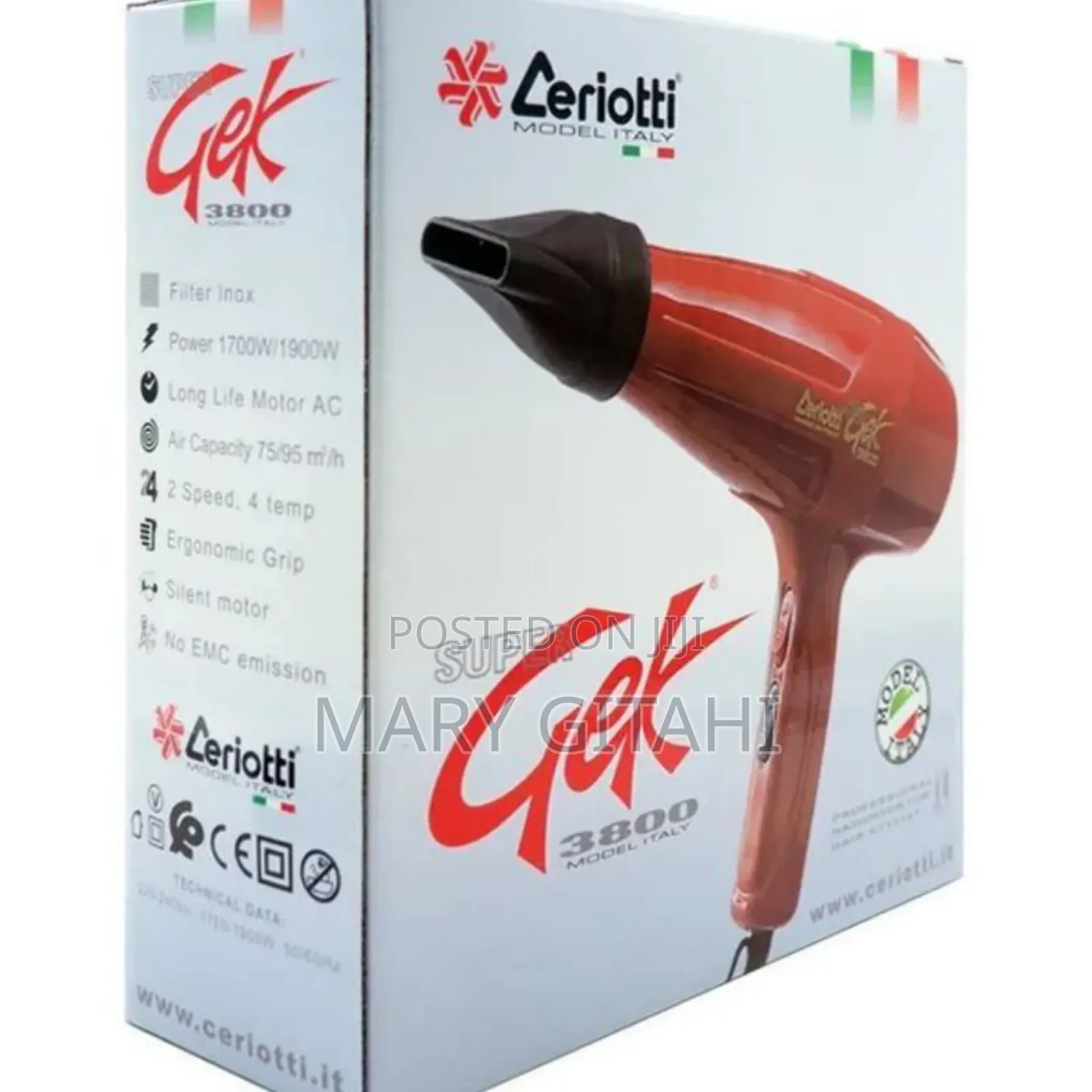 Gek Cerrioti Hair Blow-Dryer 3800