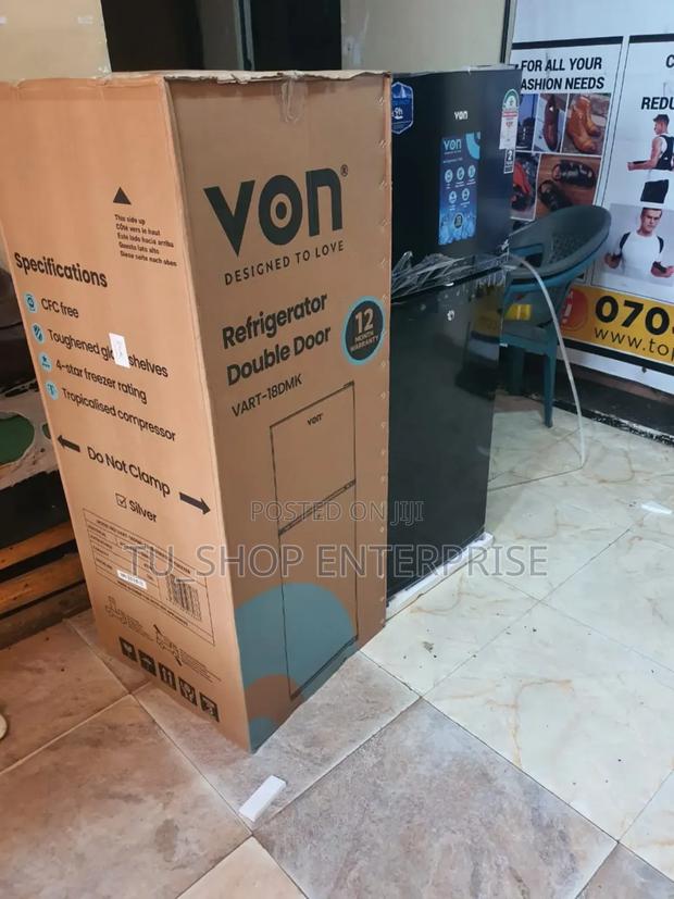 Von VRT-138DRHX Double Door Fridge 138L - Inox By Von