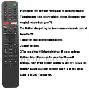 Remote for Sony Smart TV KD55X9500G KD55X9000H KD65X9000H.