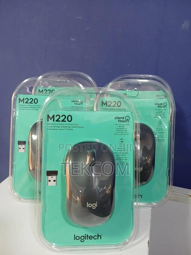 Logitech Wireless Mouse Silent M220 Blue