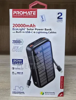 Promate Solatank-20pdci 20000mah Powerbank New Sealed