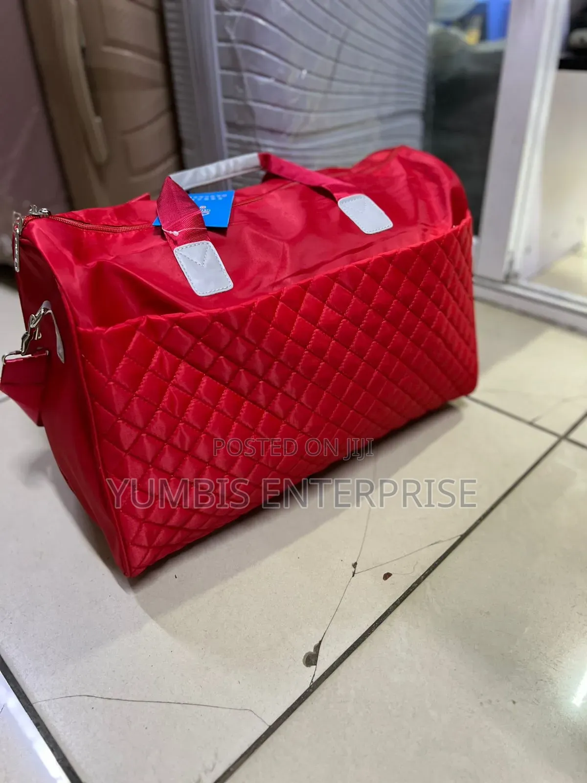 Emery Rose Gold Quilted Waterproof Travel Bags