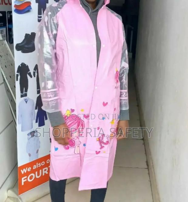 Pink Kids Raincoat - main view