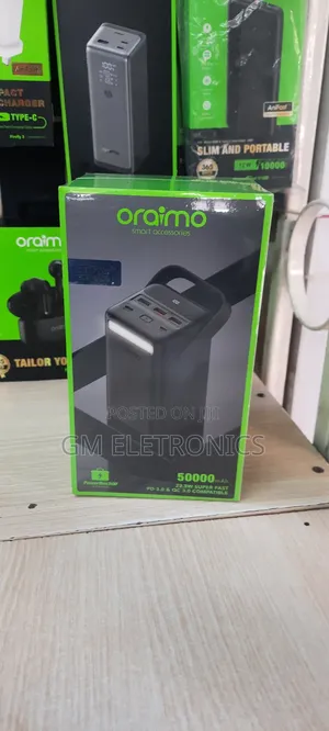 Oraimo 50000mah(185wh) 22.5w 5a Fast Charging Powerbank