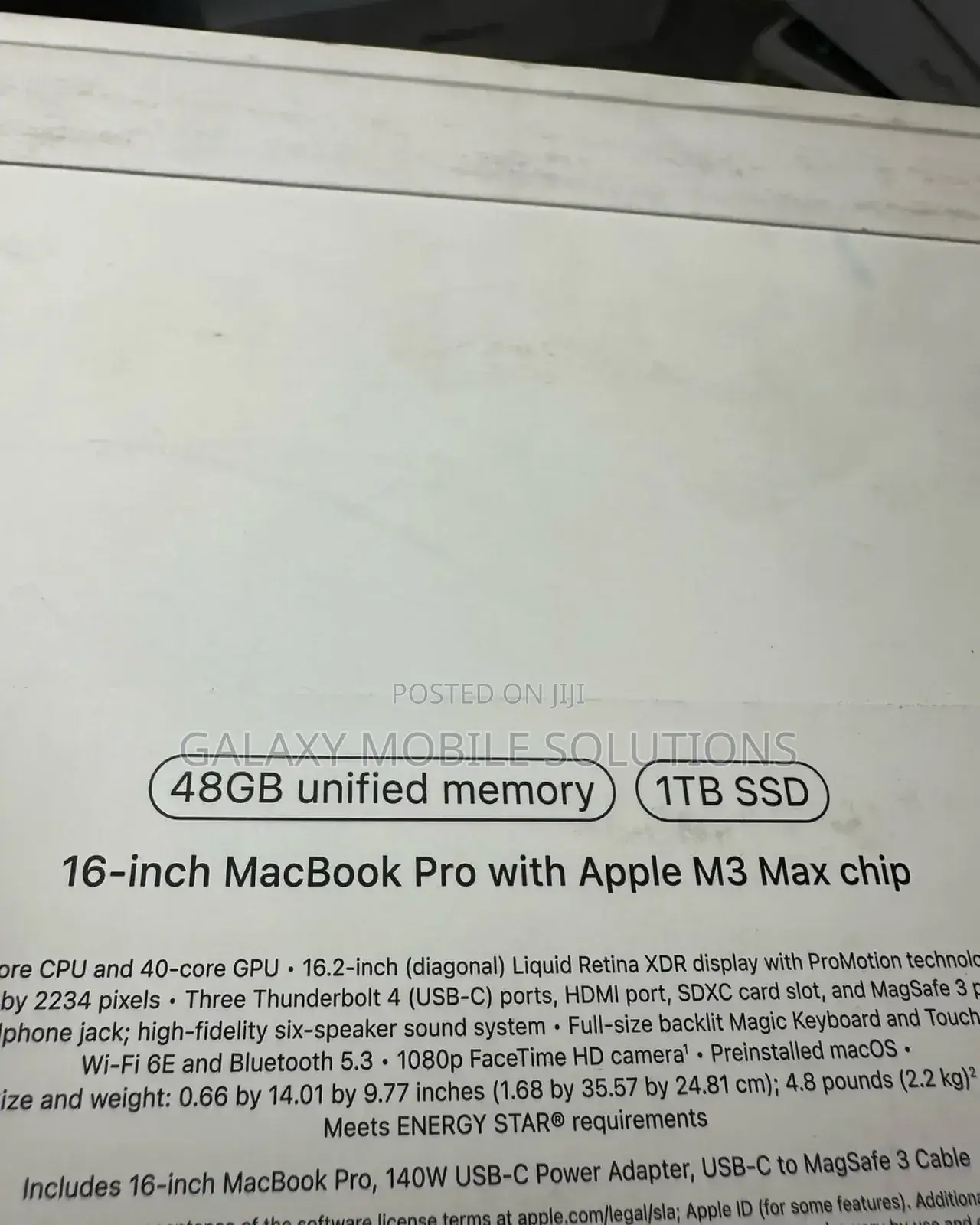 New Laptop Apple MacBook Pro 2023 M3 14-Inch 18GB Apple M3 SSD 1T