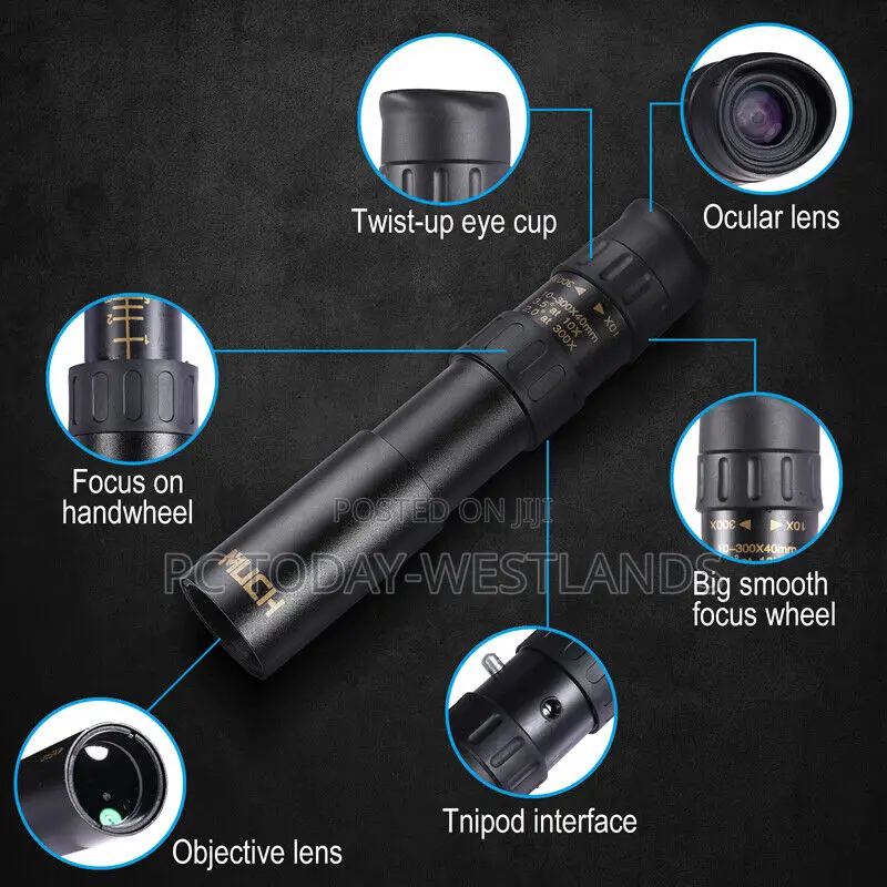 Portable Monocular 10-300x40mm Day Night Vision Telescope