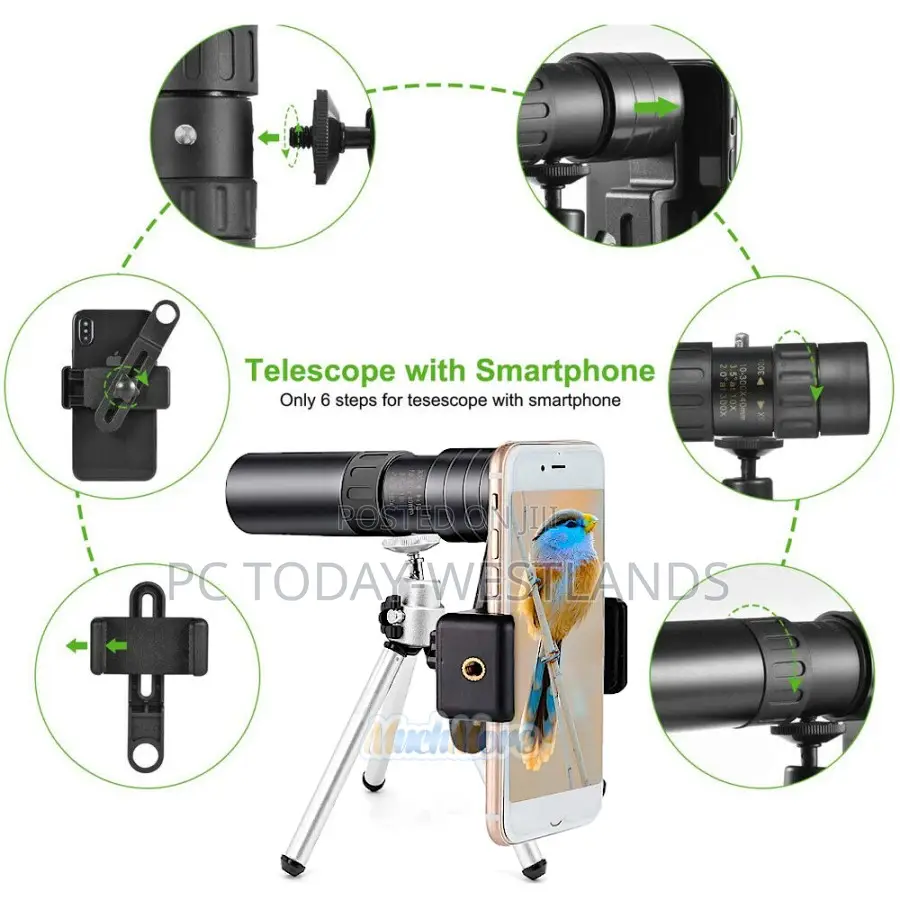 Portable Monocular 10-300x40mm Day Night Vision Telescope
