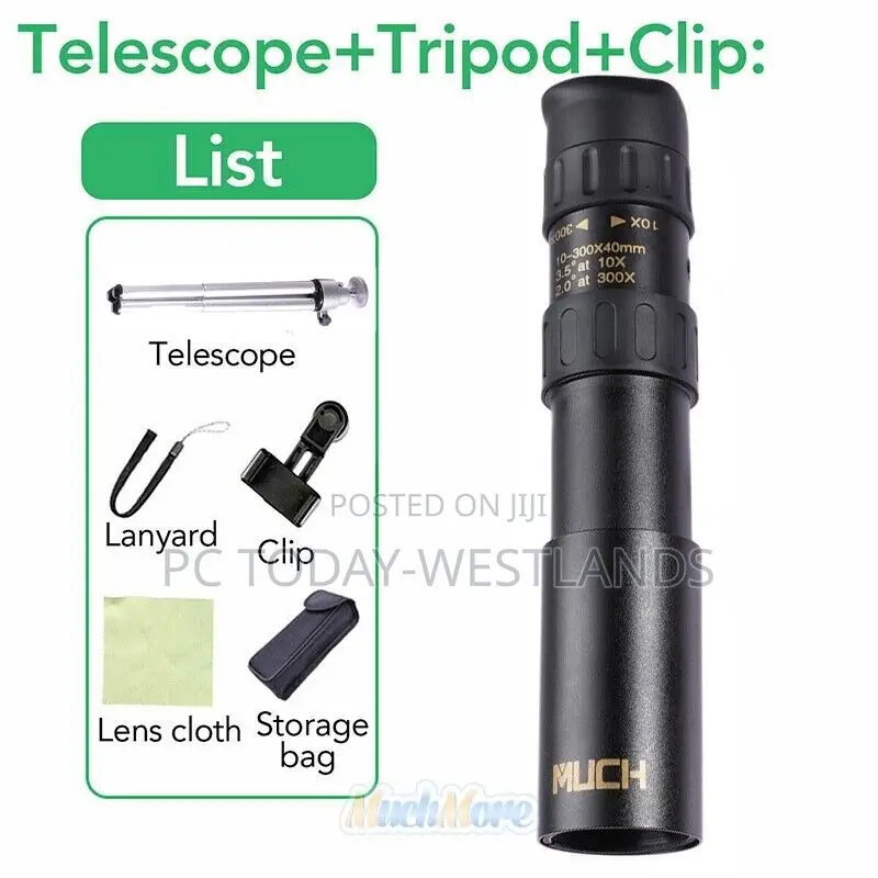 Portable Monocular 10-300x40mm Day Night Vision Telescope