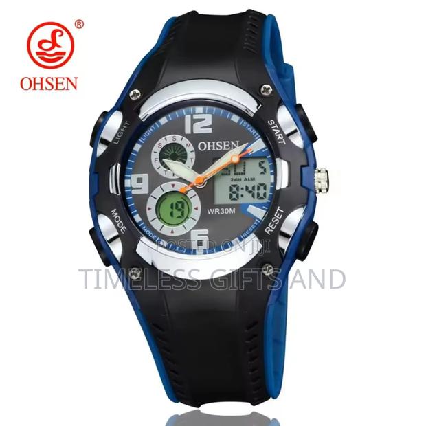 Ohsen 1309 Black Blue 30m Waterproof Analog/Digital Watch