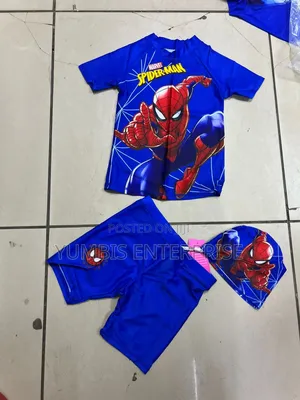Kids 3 in 1 Spiderman Cartoon Themed Swim Costumes KSH 1500