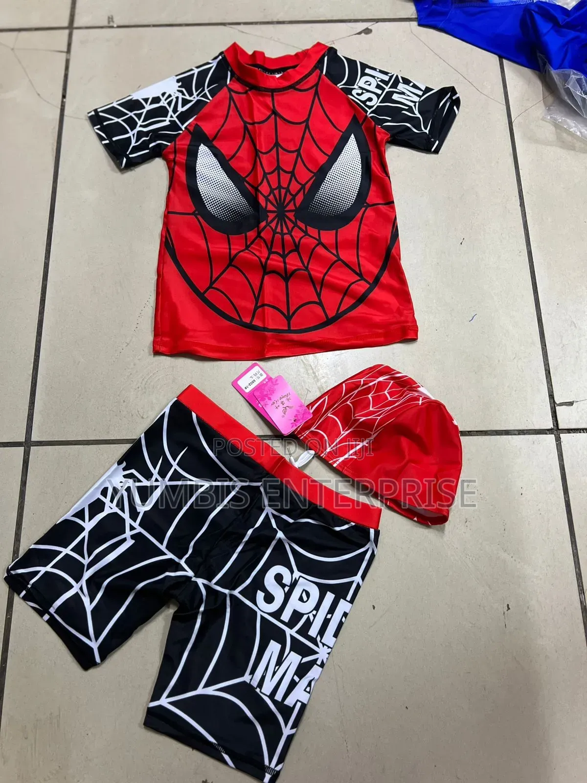 Kids 3 in 1 Spiderman Cartoon Themed Swim Costumes KSH 1500