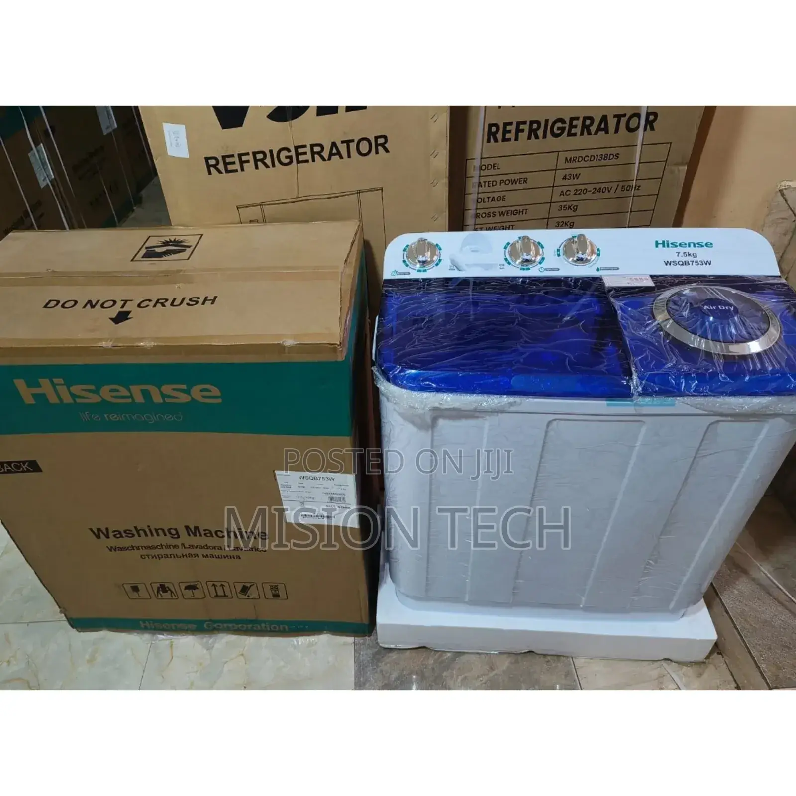 Hisense 7.5kg Twin Tub Washing Machine Xpb75 at at At