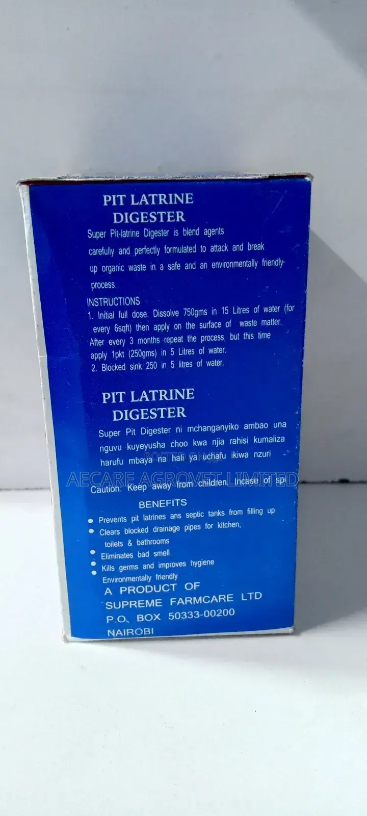 Super Pit Digester 250g,750g for Pit Latrines, Septic Tanks
