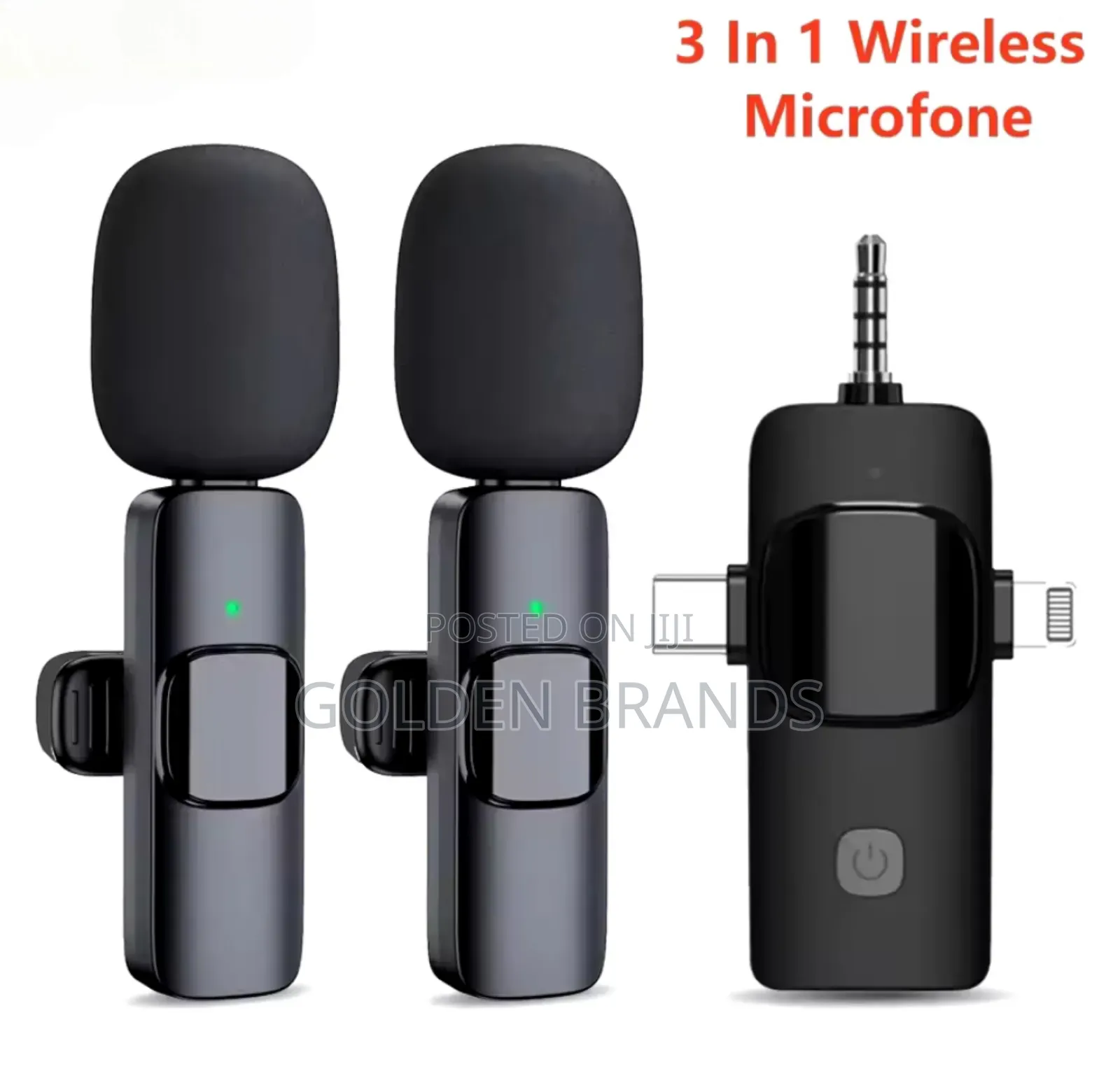 Lapel Microphones 3 in 1 Mini Double for iPhone +Android 
