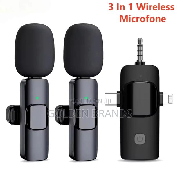 Lapel Microphones 3 in 1 Mini Double for iPhone +Android  - main view