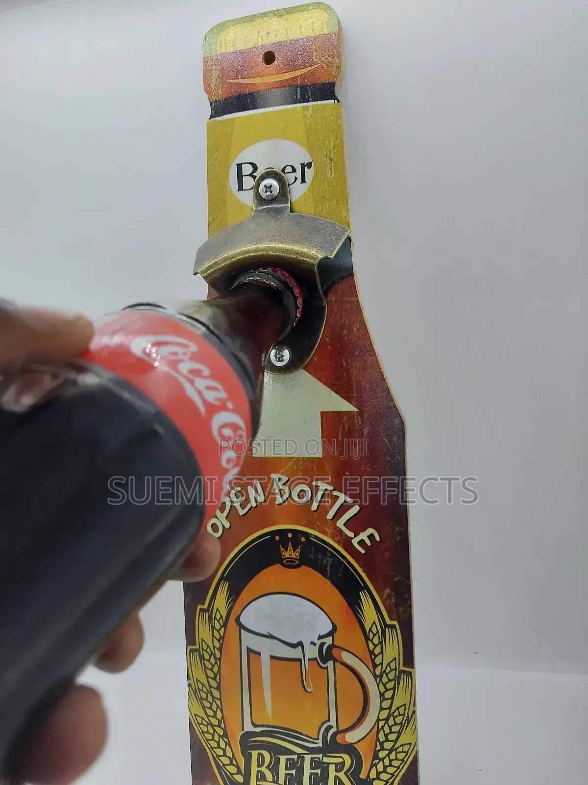 Wall-Mounted Wooden Beer Opener – Rustic Functional