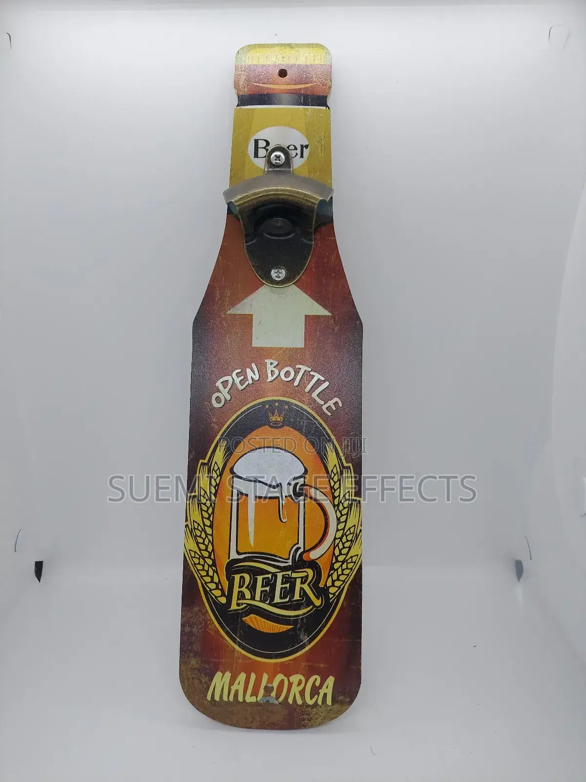Wall-Mounted Wooden Beer Opener – Rustic Functional