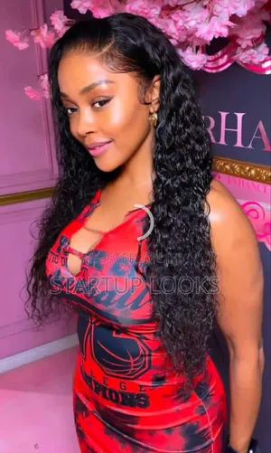 Deep Wave Human Hairwater Curl Wig 13by4