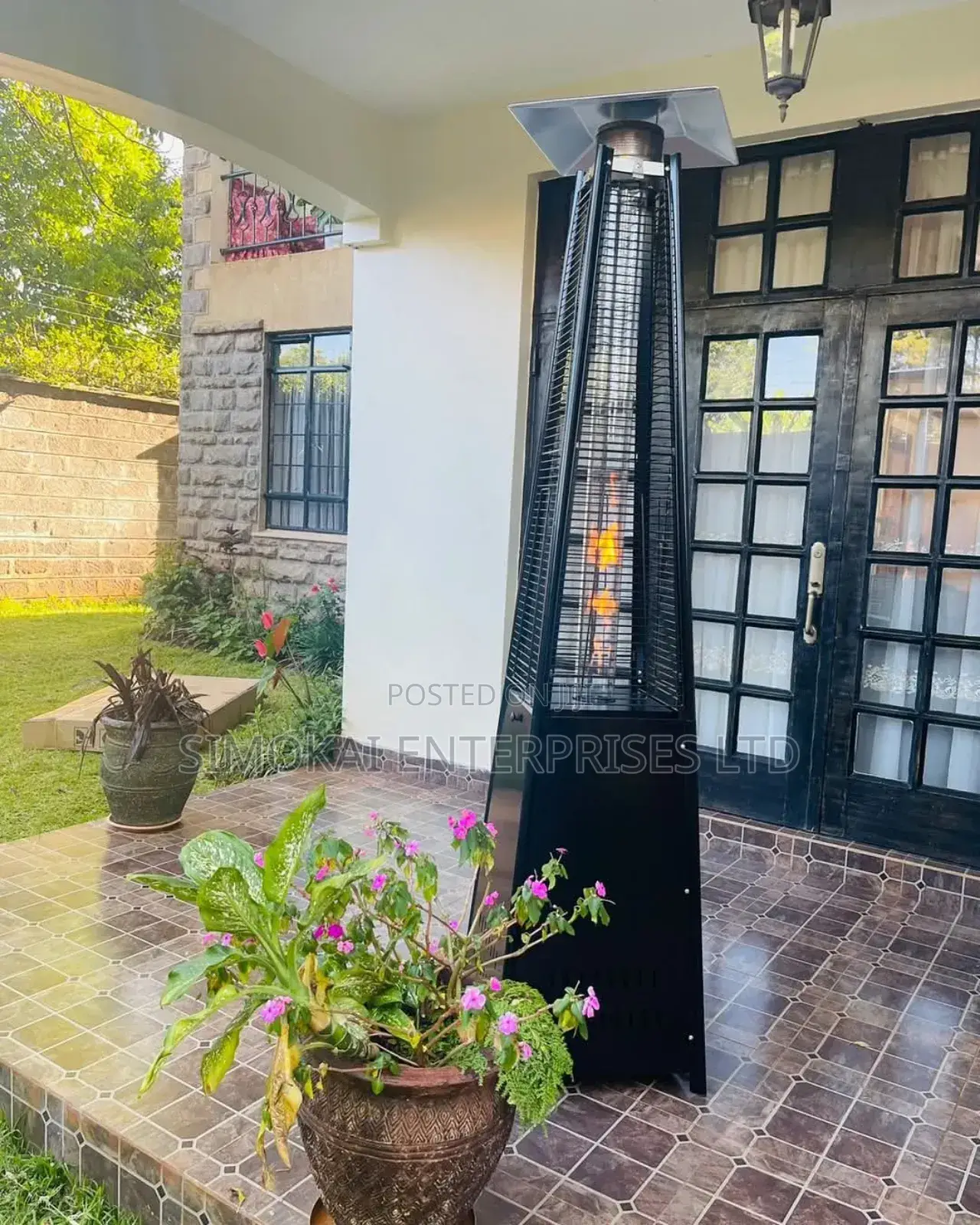 Black Themed Pyramid Patio Heaters/Warmers