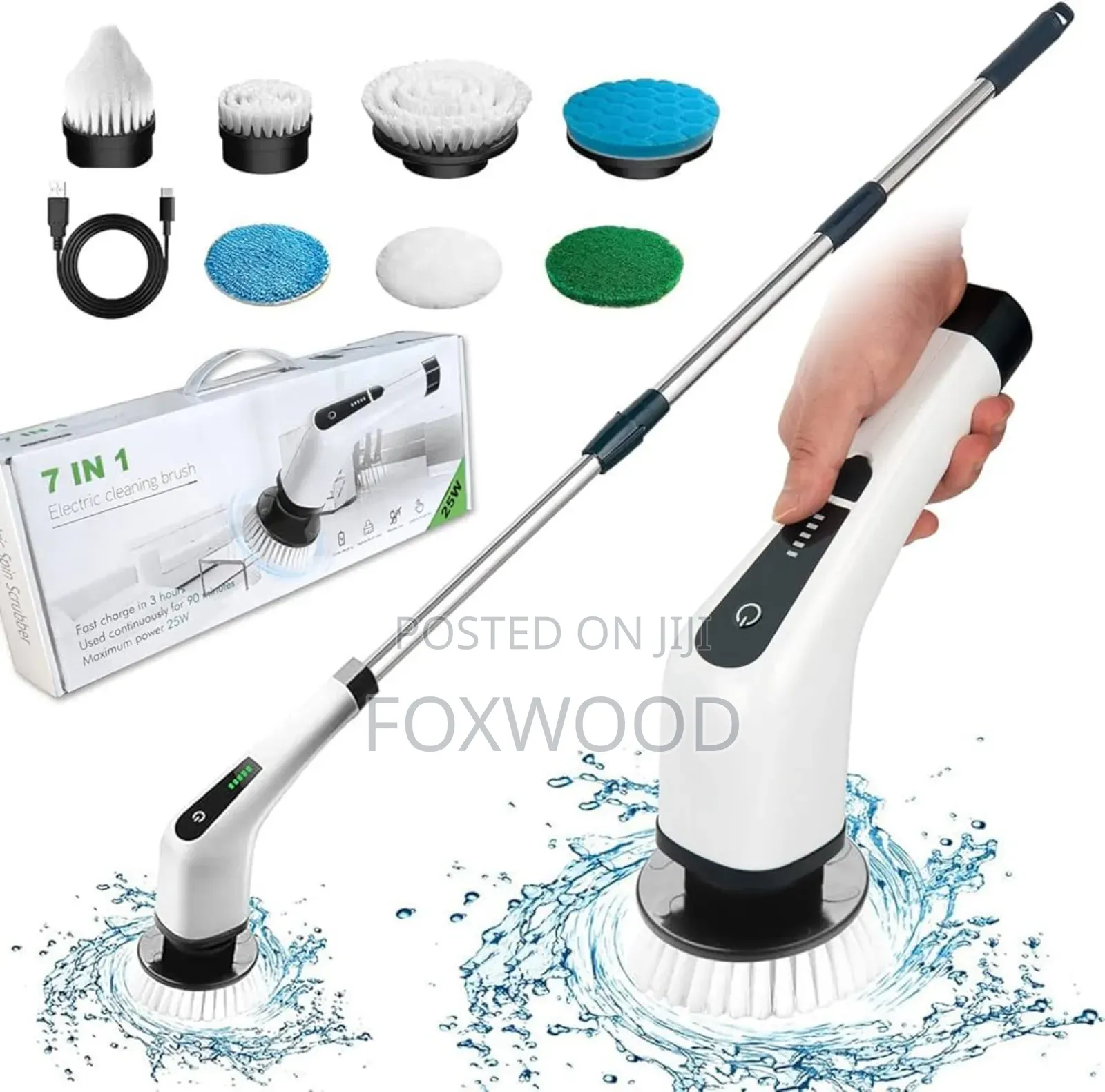 Electric Spin Scrubber, a Cordless Power Cleaning Tool