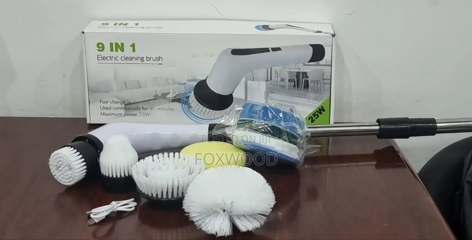 Electric Spin Scrubber, a Cordless Power Cleaning Tool