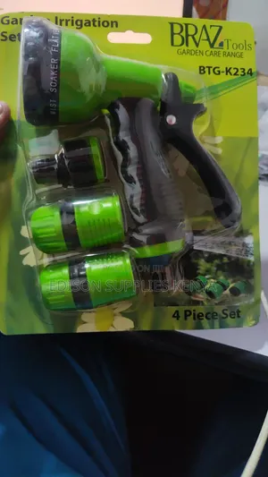 Water Spray Gun + Hose Pipe Hose Connectors Nozzles 4pcs Set