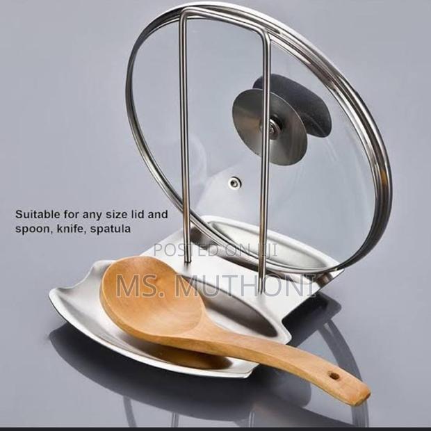 Pan Pot Rack Cover Lid Rest Stand