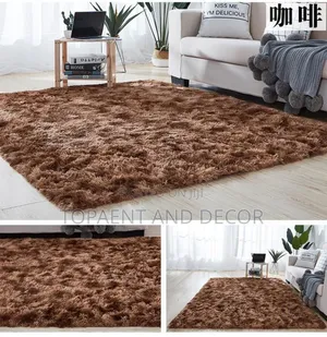 Light Fluffy Brown Living Room Mats Carpets And Bedside Mats