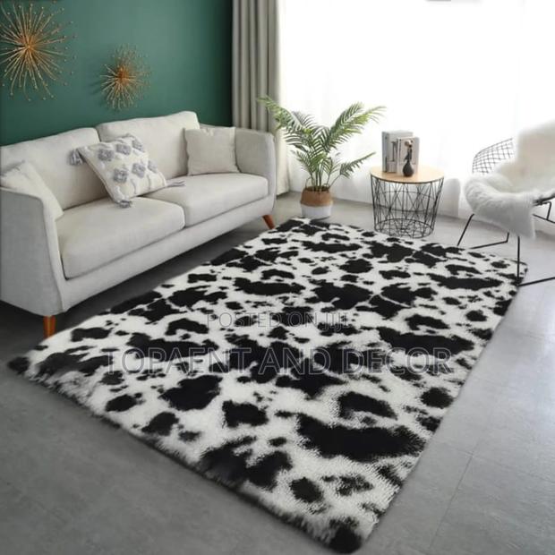 Black And White Light Fluffy Living Room Mats Carpets