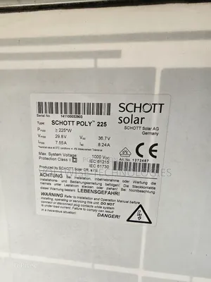 225W SCHOTT Solar Polycristaline Solar Panel Made in Germany