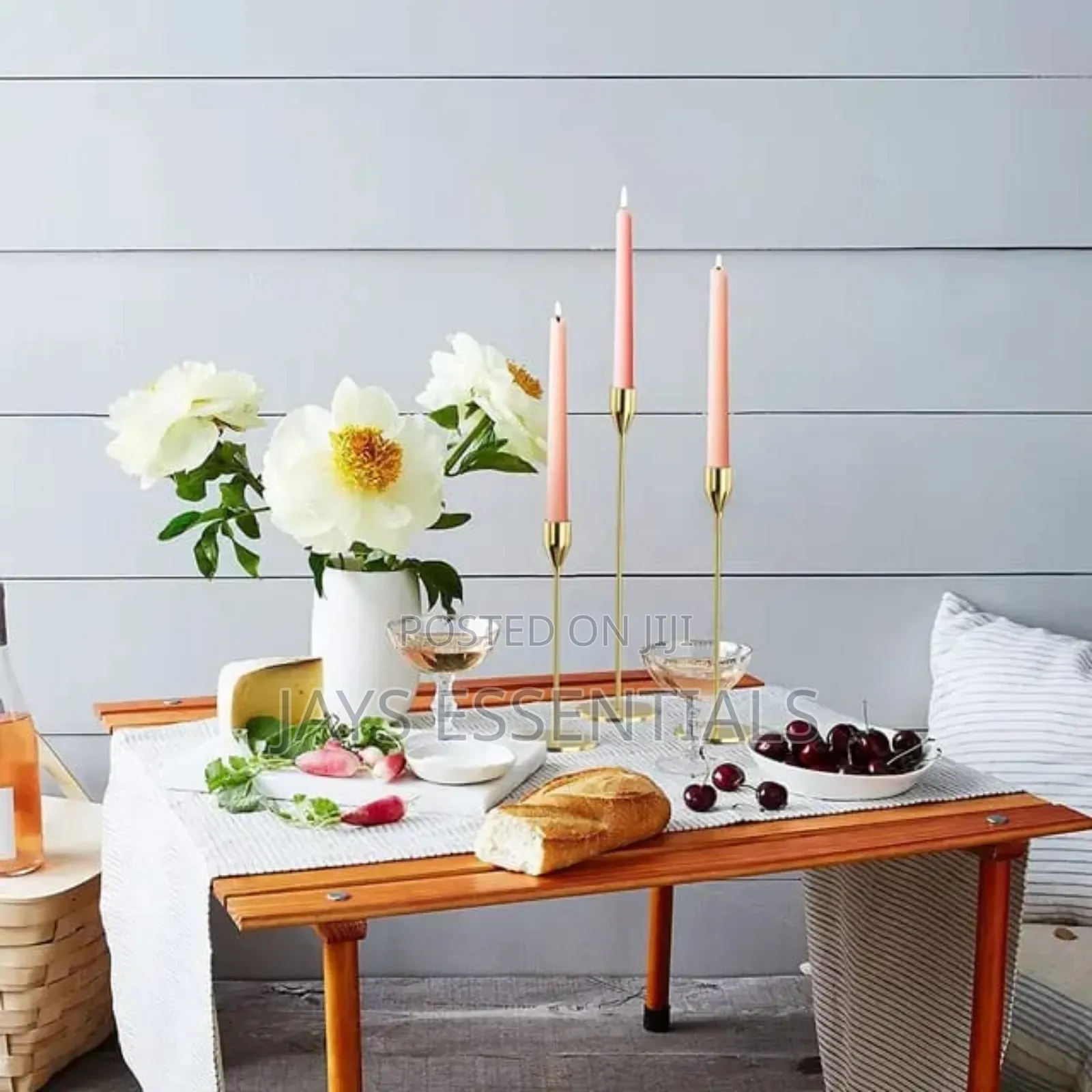 3pc Metallic Candle Holders