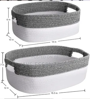 2pc Woven Storage Baskets