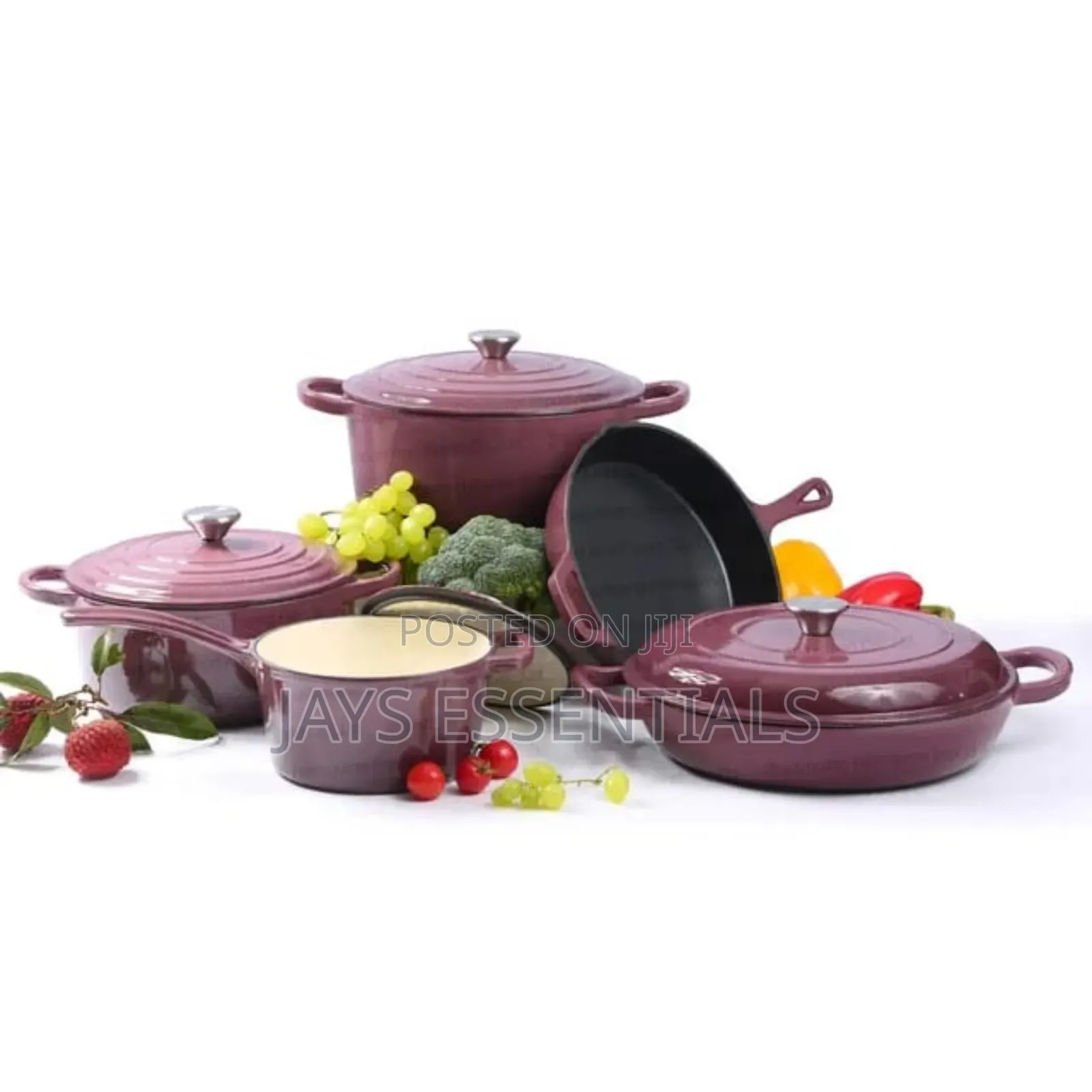 5pc Enamel Cast Iron
