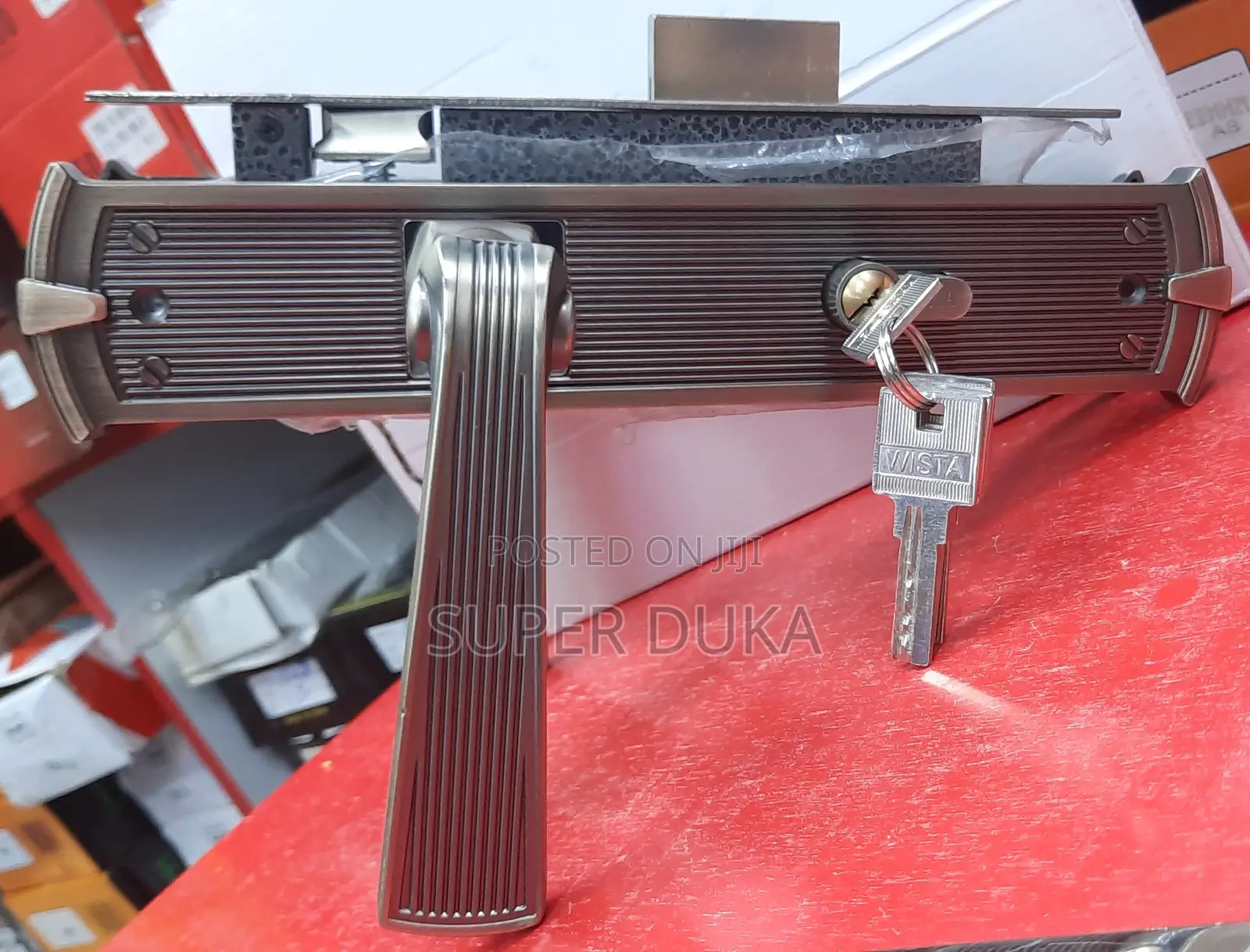 Wista Steel/Mahogany/Wooden Main/Interior Door Lock.