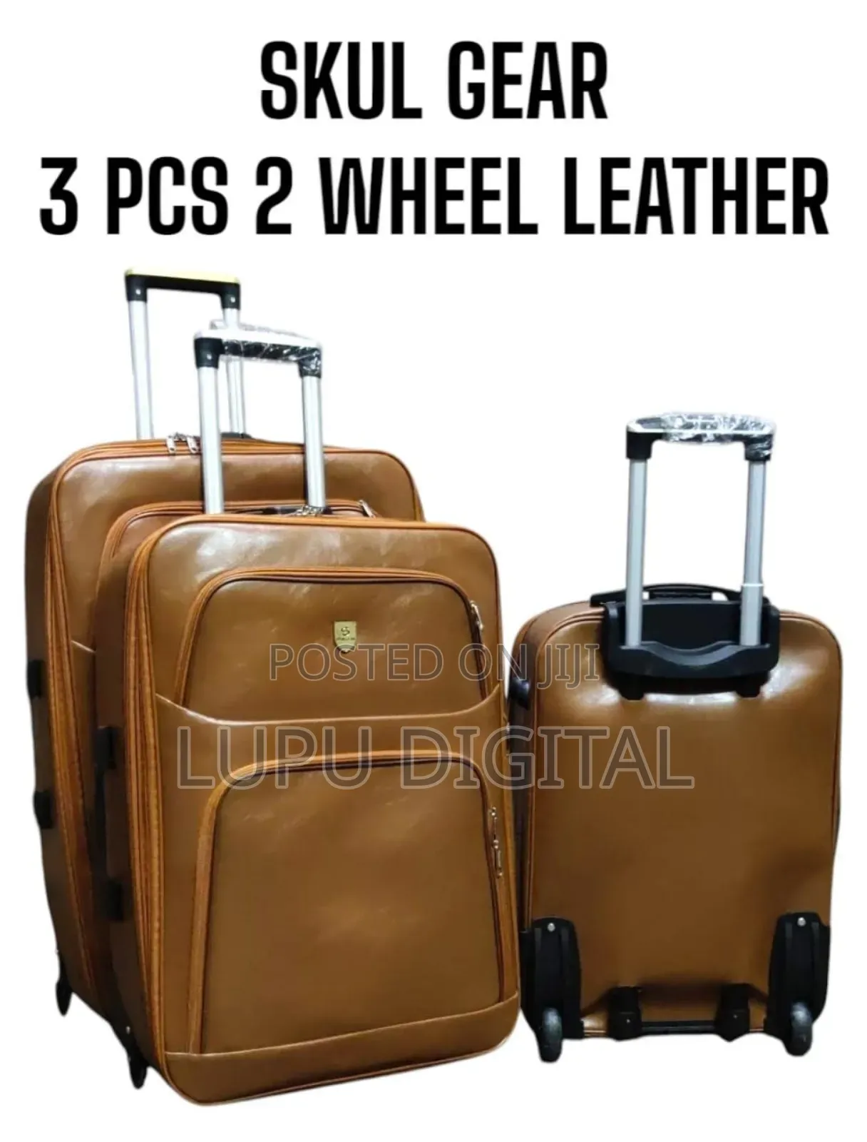 3 Piece 2 Wheel Leather