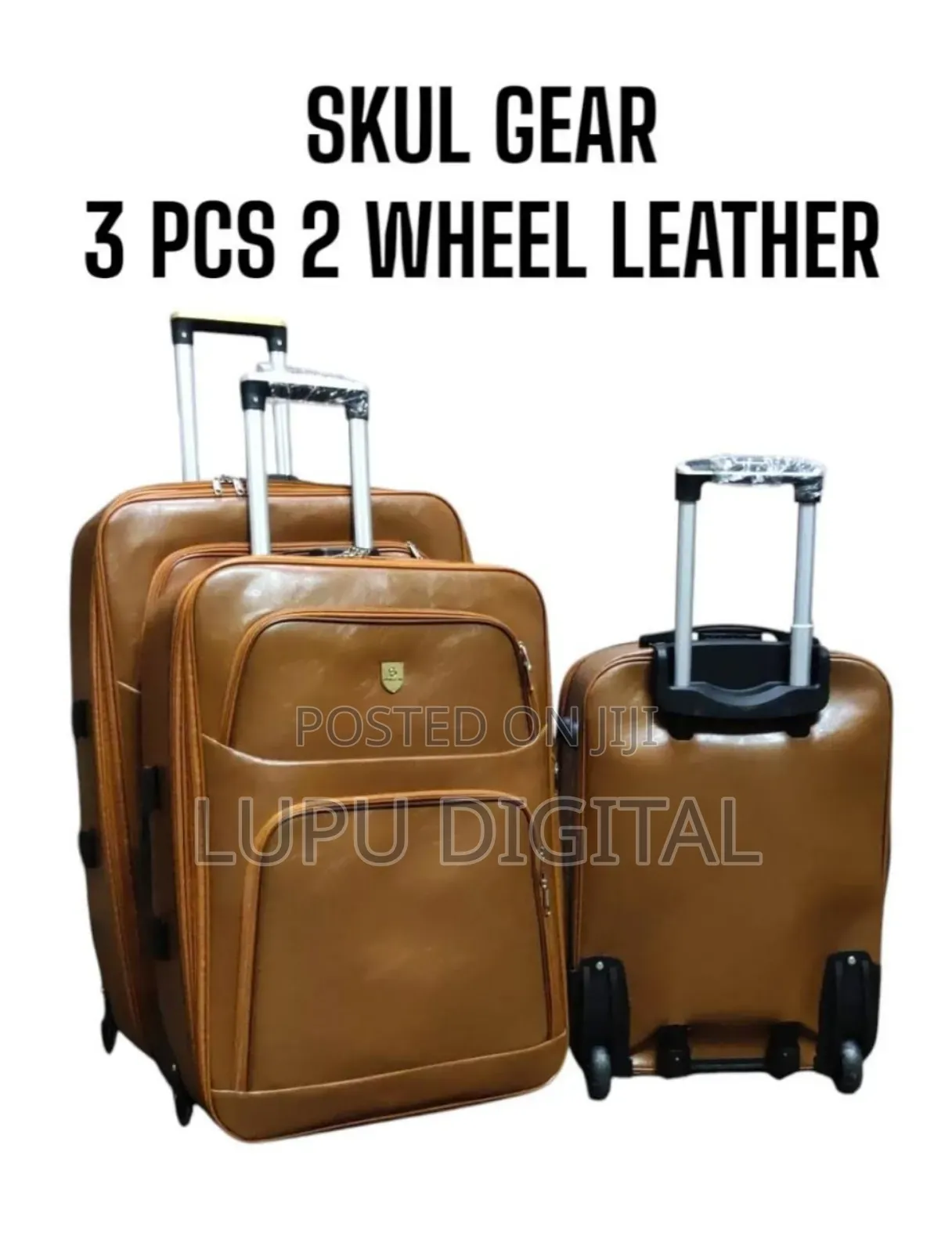 3 Piece 2 Wheel Leather