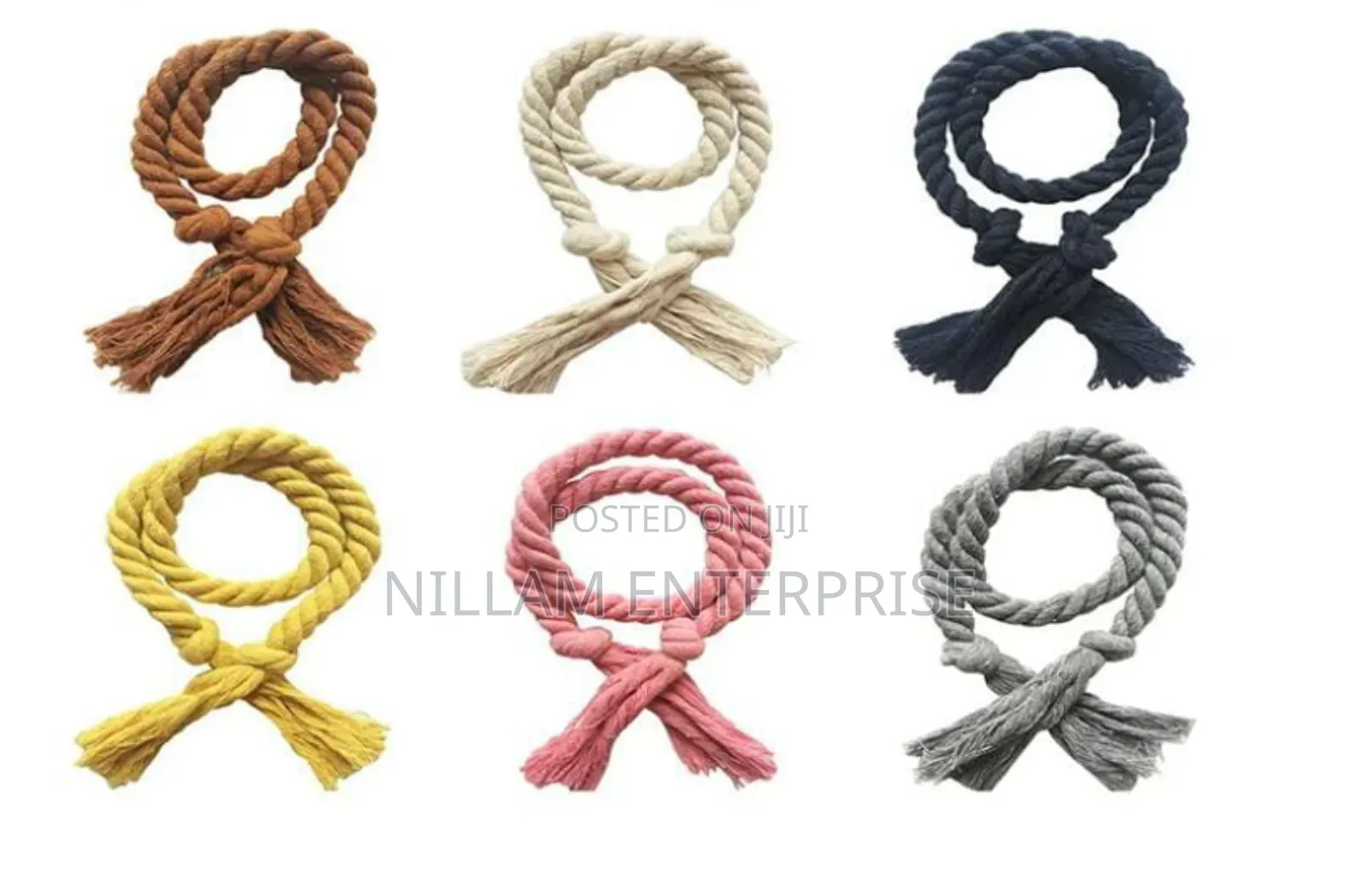 Boho Rustic Style Curtain Tiebacks Rope
