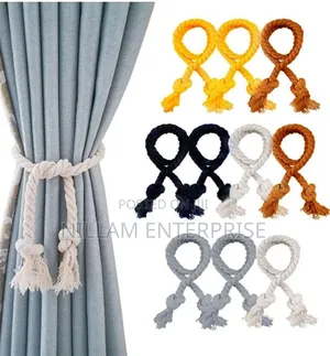 Boho Rustic Style Curtain Tiebacks Rope
