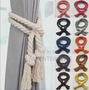 Boho Rustic Style Curtain Tiebacks Rope
