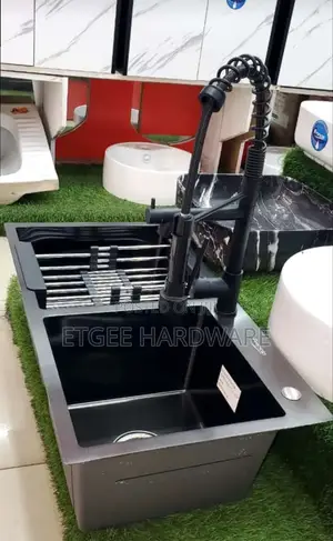 Black Kitchen Sink and Tap Mixer Brimix Classy