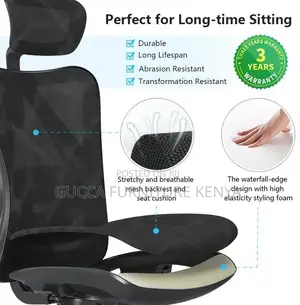 Office Chairs: Ergonomic Highback Office Headrest Seat