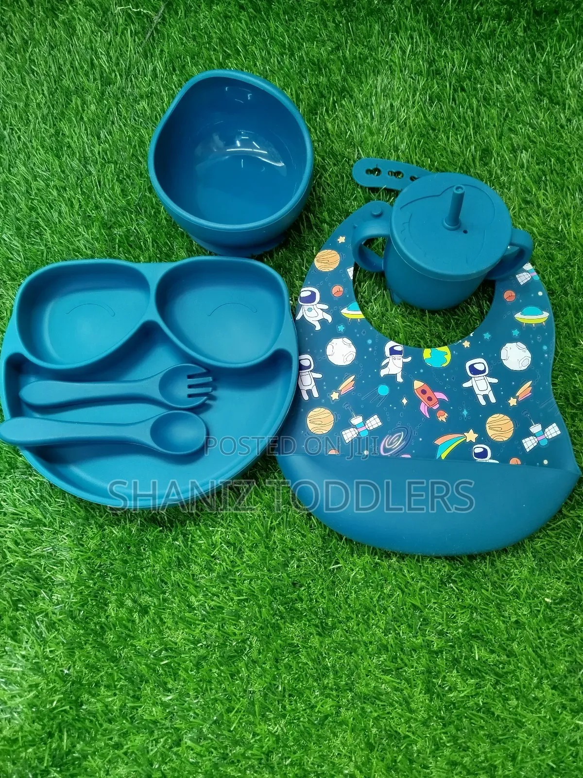Toddler Silicone Feeding Set With Print